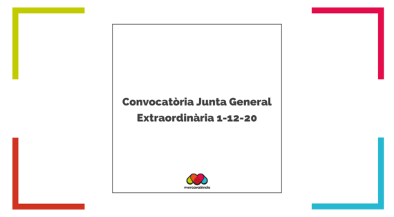 Convocatòria Junta General Extraordinària 1-12-20