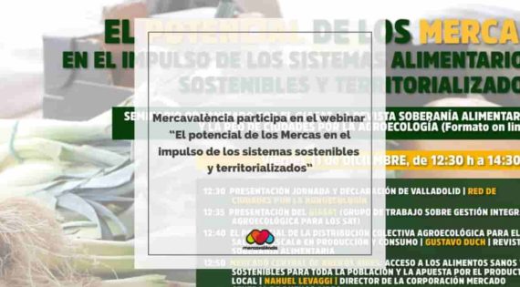 Mercavalència participa en la conferència web “El potencial dels Mercas en l’impuls dels sistemes sostenibles i territorialitzats”